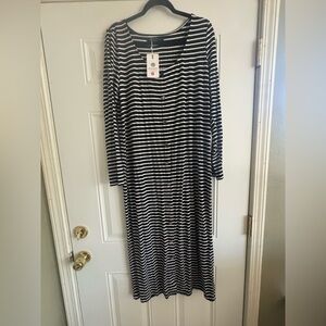 Striped Black and White Maxi Dress